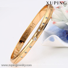 51197 brazaletes de piedra de lujo de las muchachas del diseño simple de Xuping con el oro 18K plateado